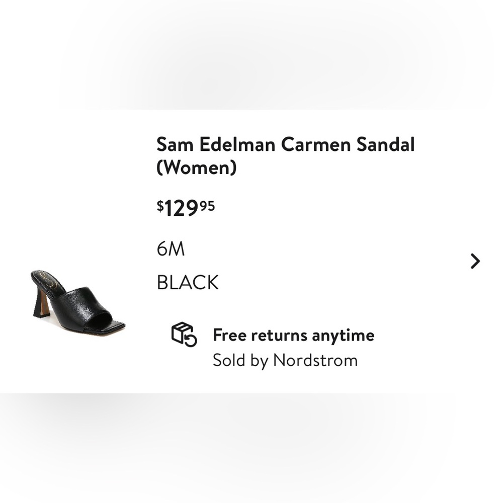 Sam Edelman Carmen Sandal. Like new, worn one time